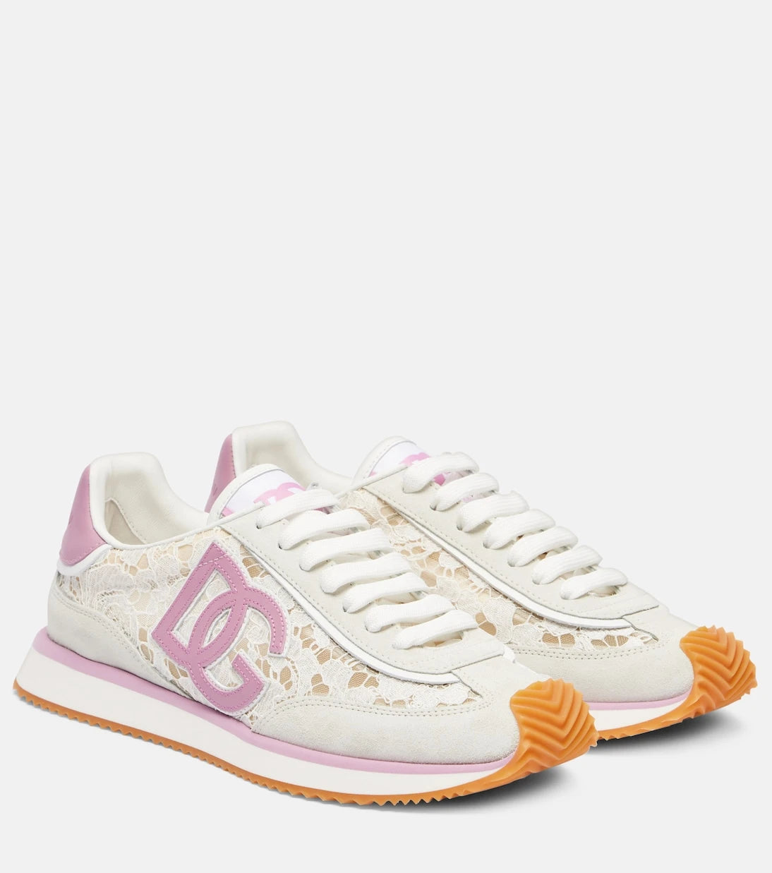 Dolce&Gabbana - DG Cushioned leather-trimmed sneakers