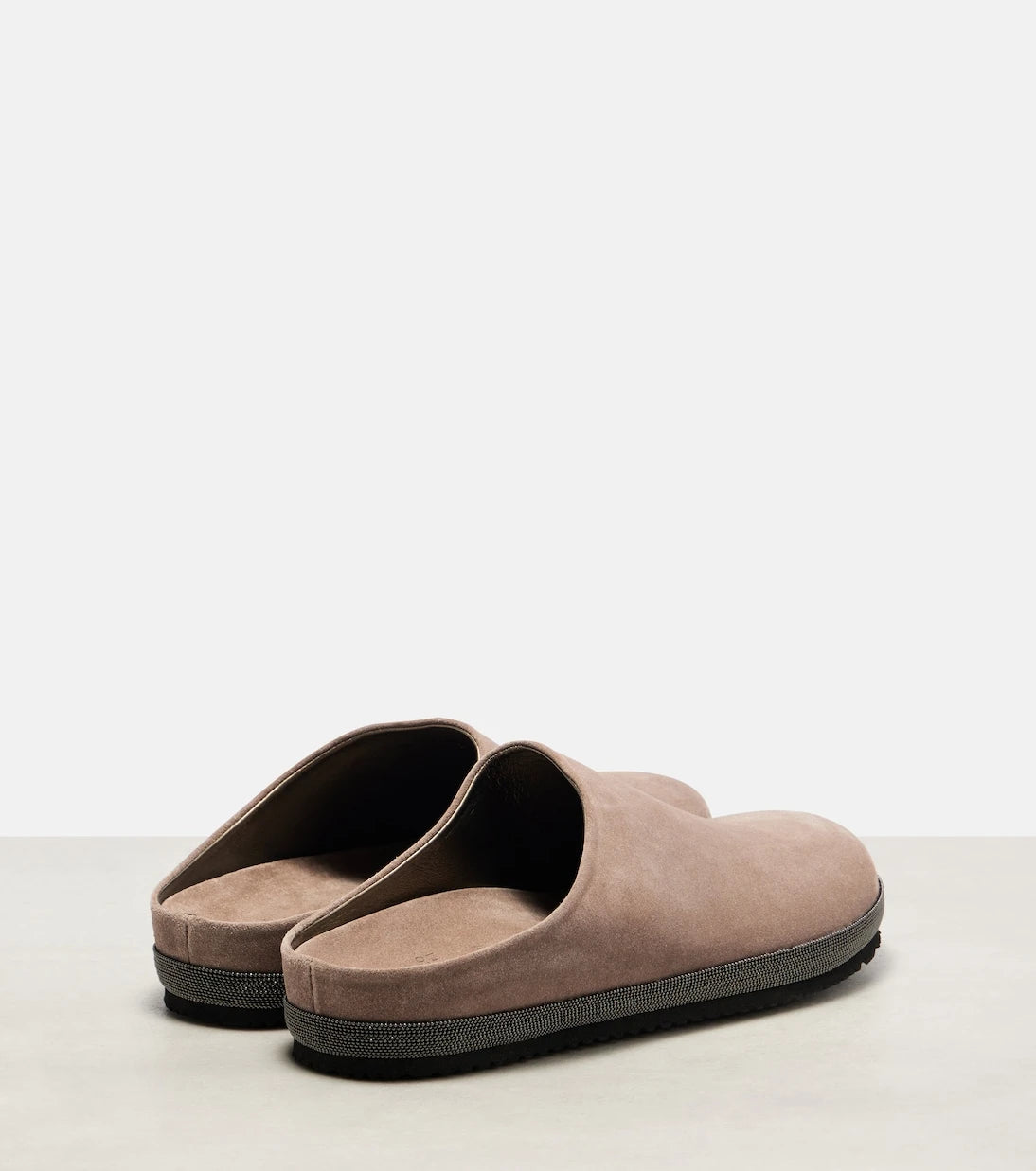 Brunello Cucinelli - Monili suede clogs