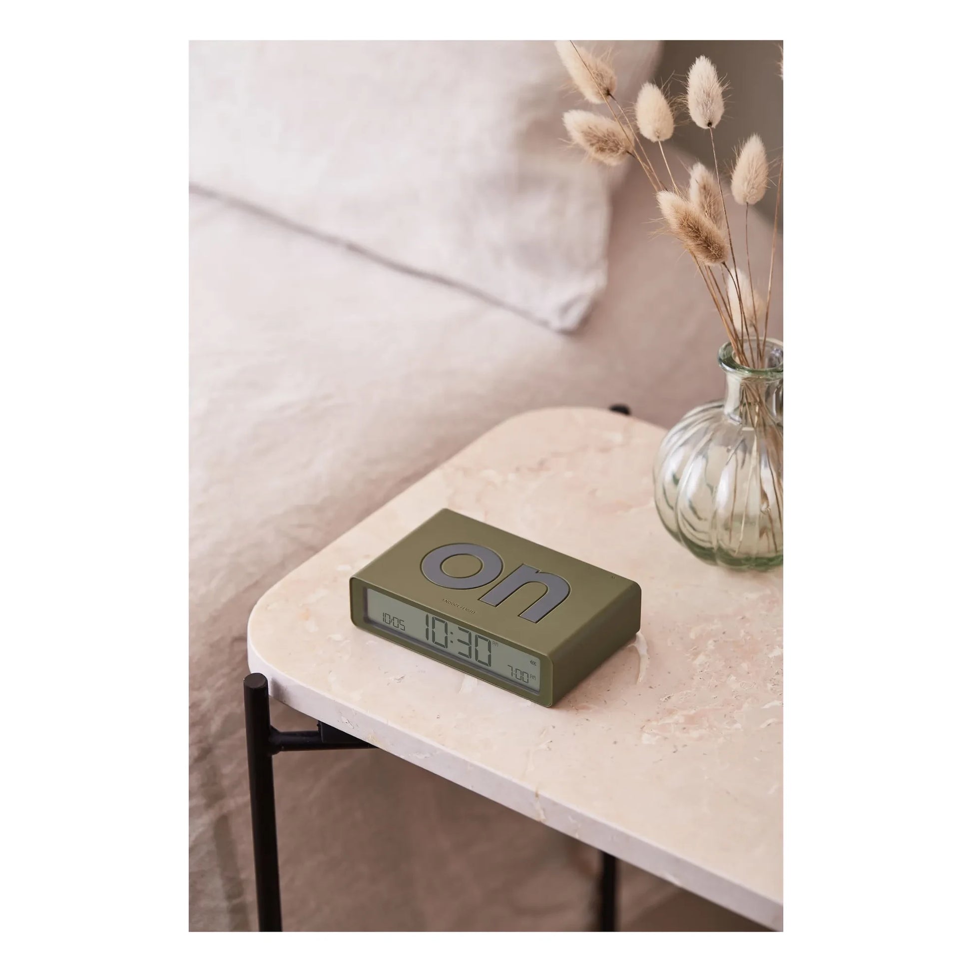 Lexon - Flip alarm clock | Khaki
