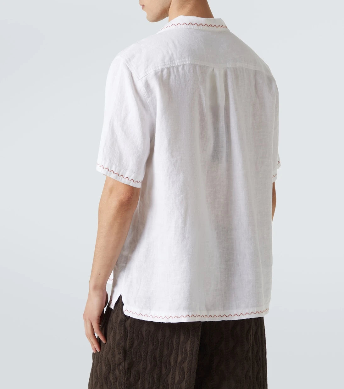 Frescobol Carioca - Flavio embroidered linen bowling shirt