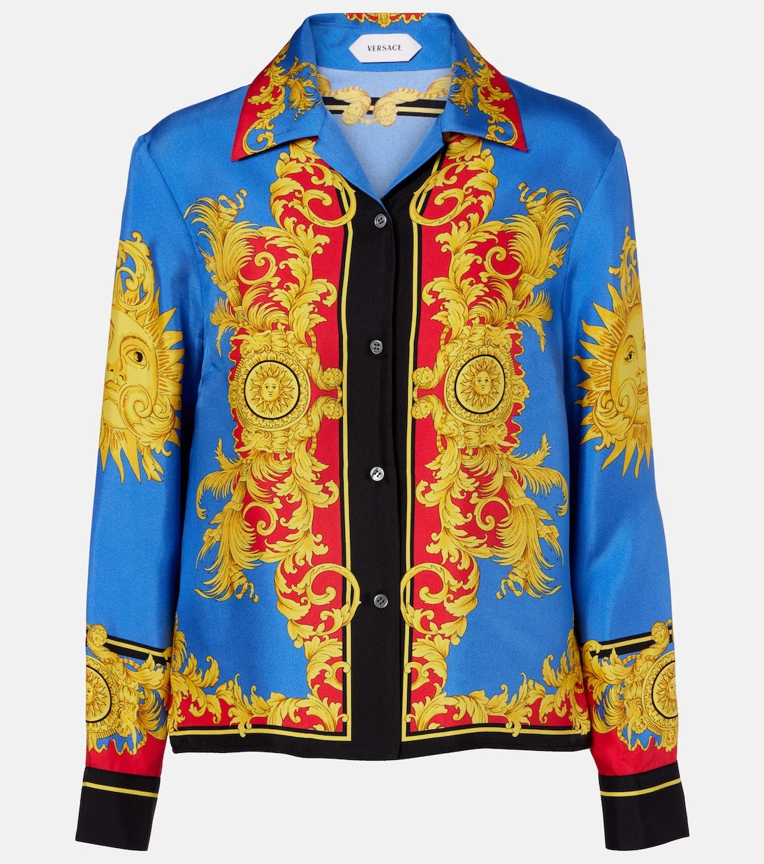 Versace - Printed silk twill shirt