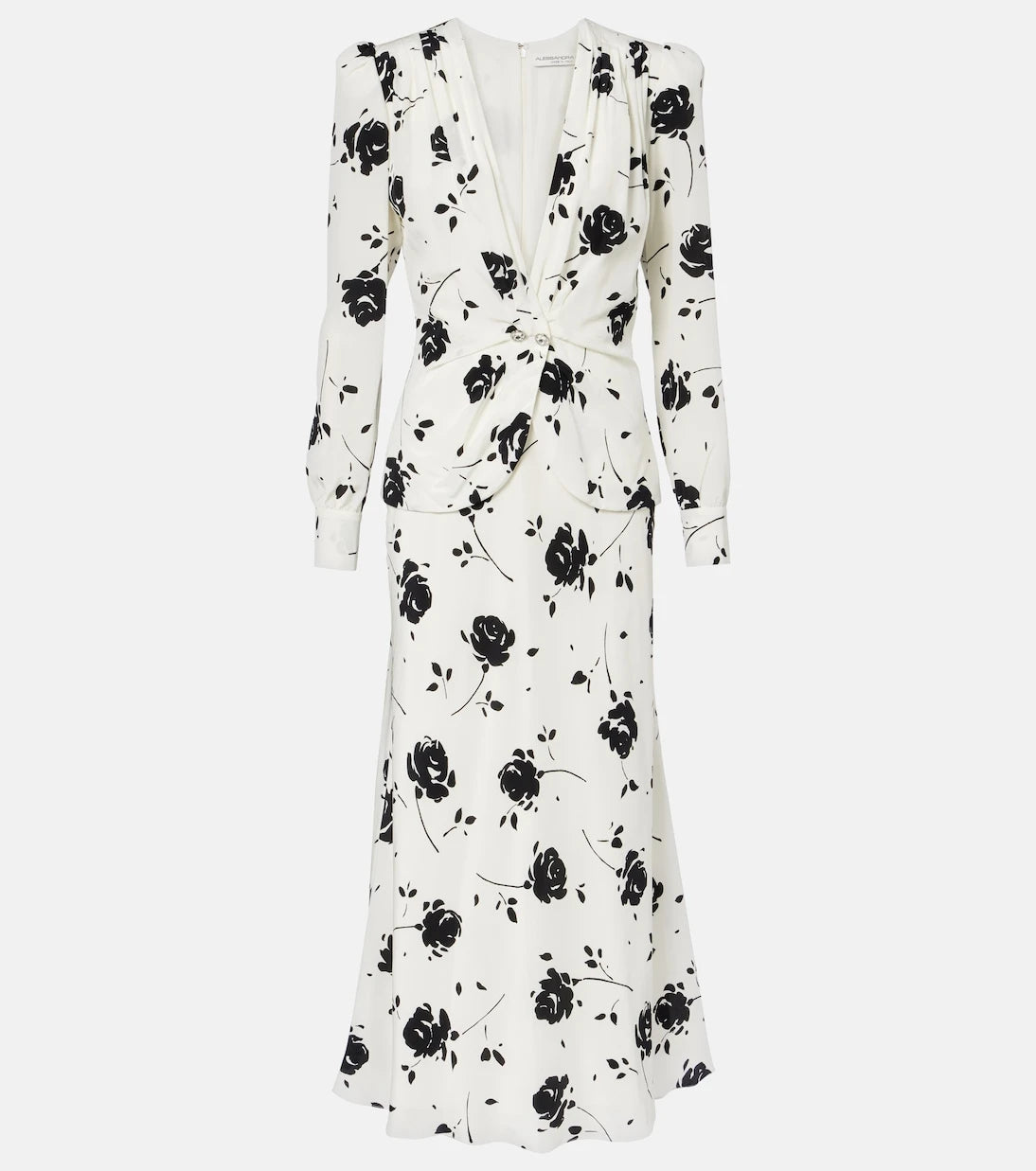Alessandra Rich - Floral silk midi dress