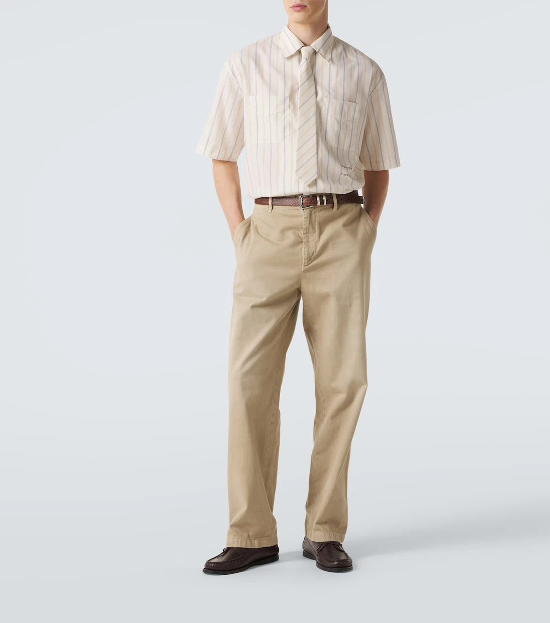 Calvin Klein Collection - Nathaniel striped bowling shirt