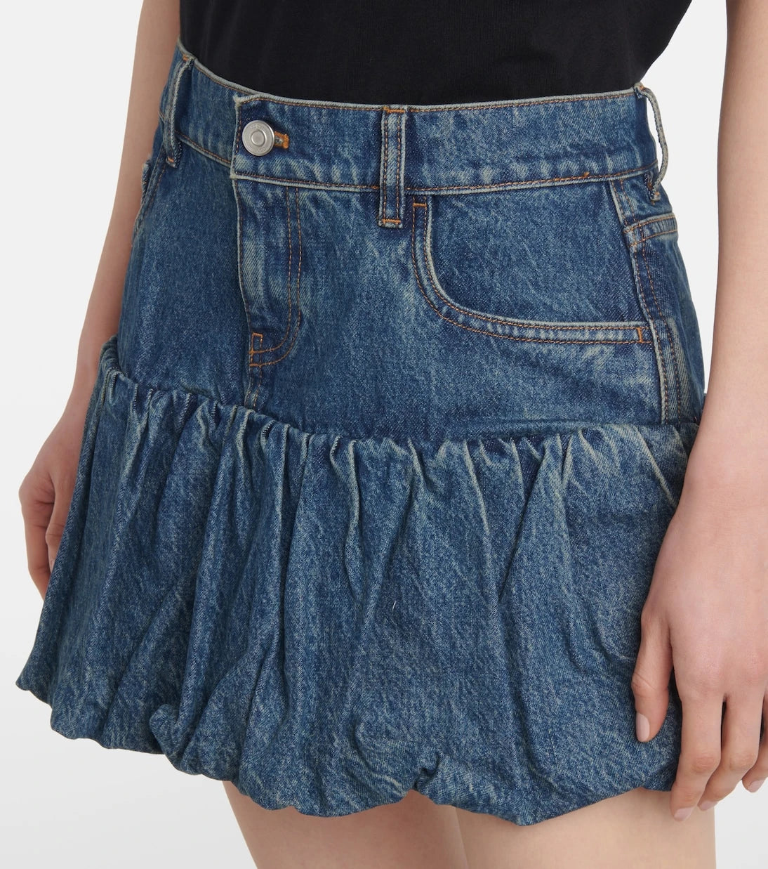 Coperni - Balloon denim miniskirt
