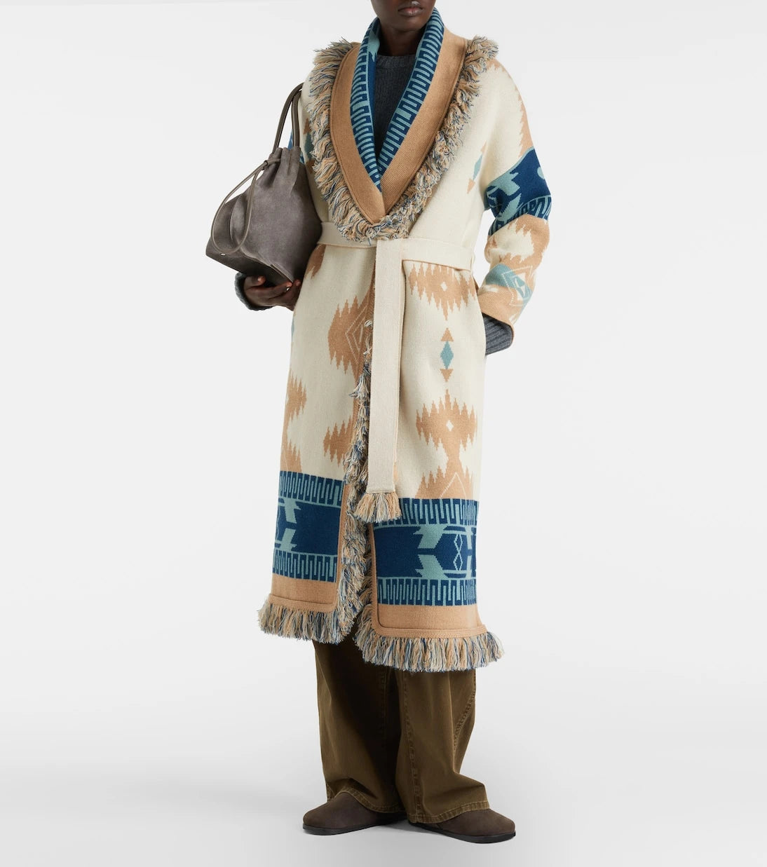 Alanui - Icon jacquard virgin wool cardigan