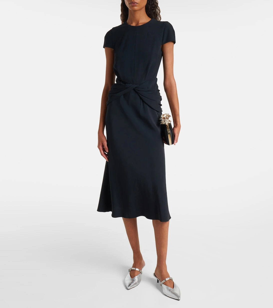 McQueen - Carnation Knuckle satin clutch