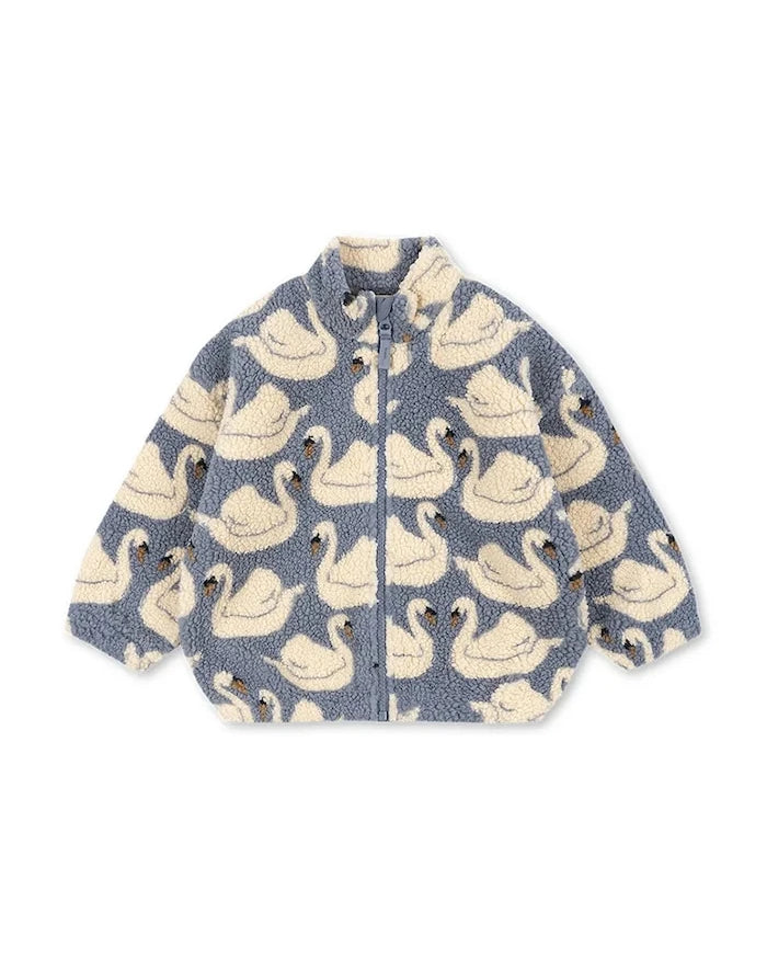 Konges Sløjd çocuk polar ceket JODY TEDDY JACKET GRS