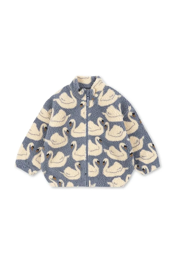 Konges Sløjd çocuk polar ceket JODY TEDDY JACKET GRS
