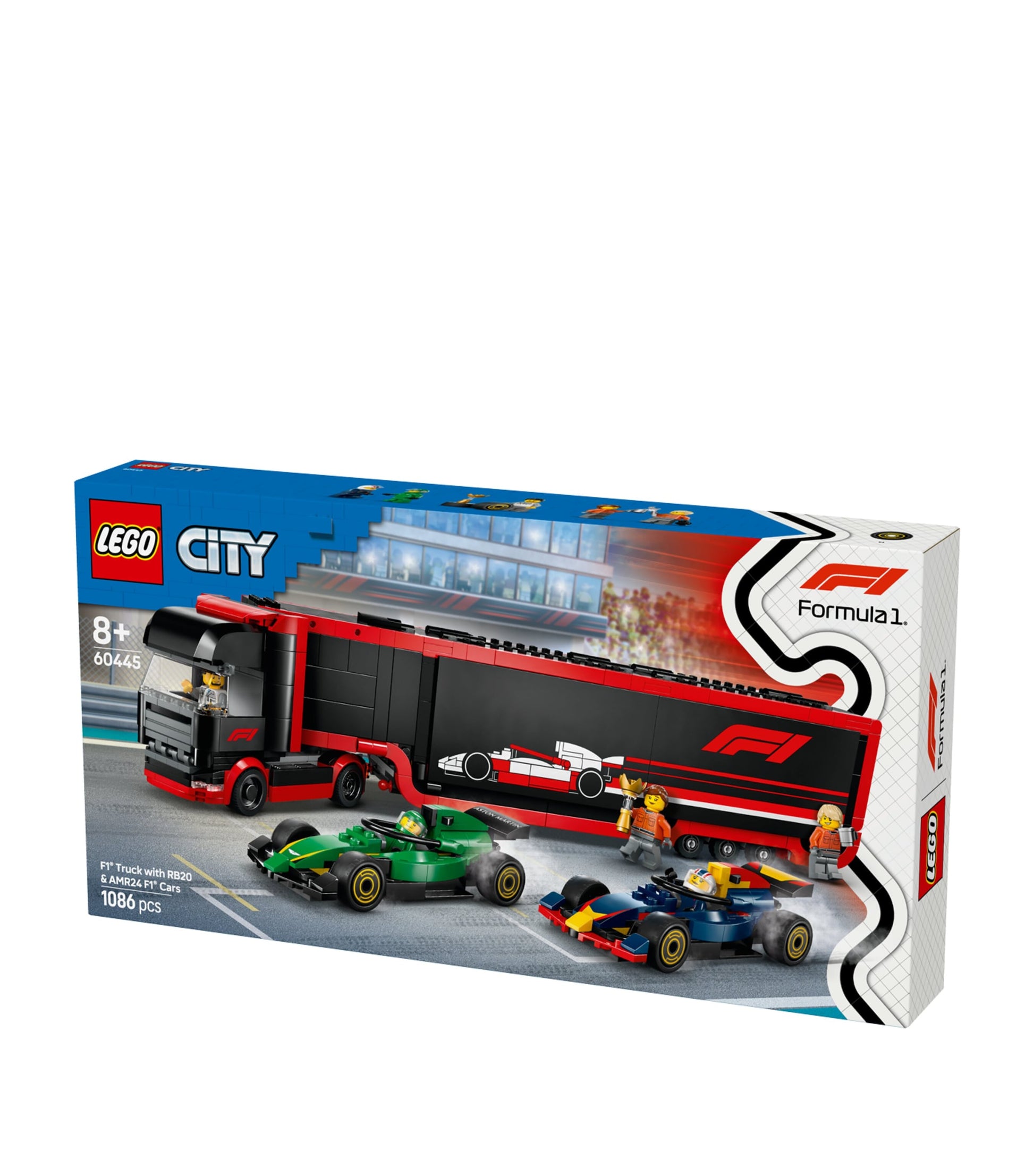 F1 Truck with RB20 & AMR24 F1 Cars 60445
