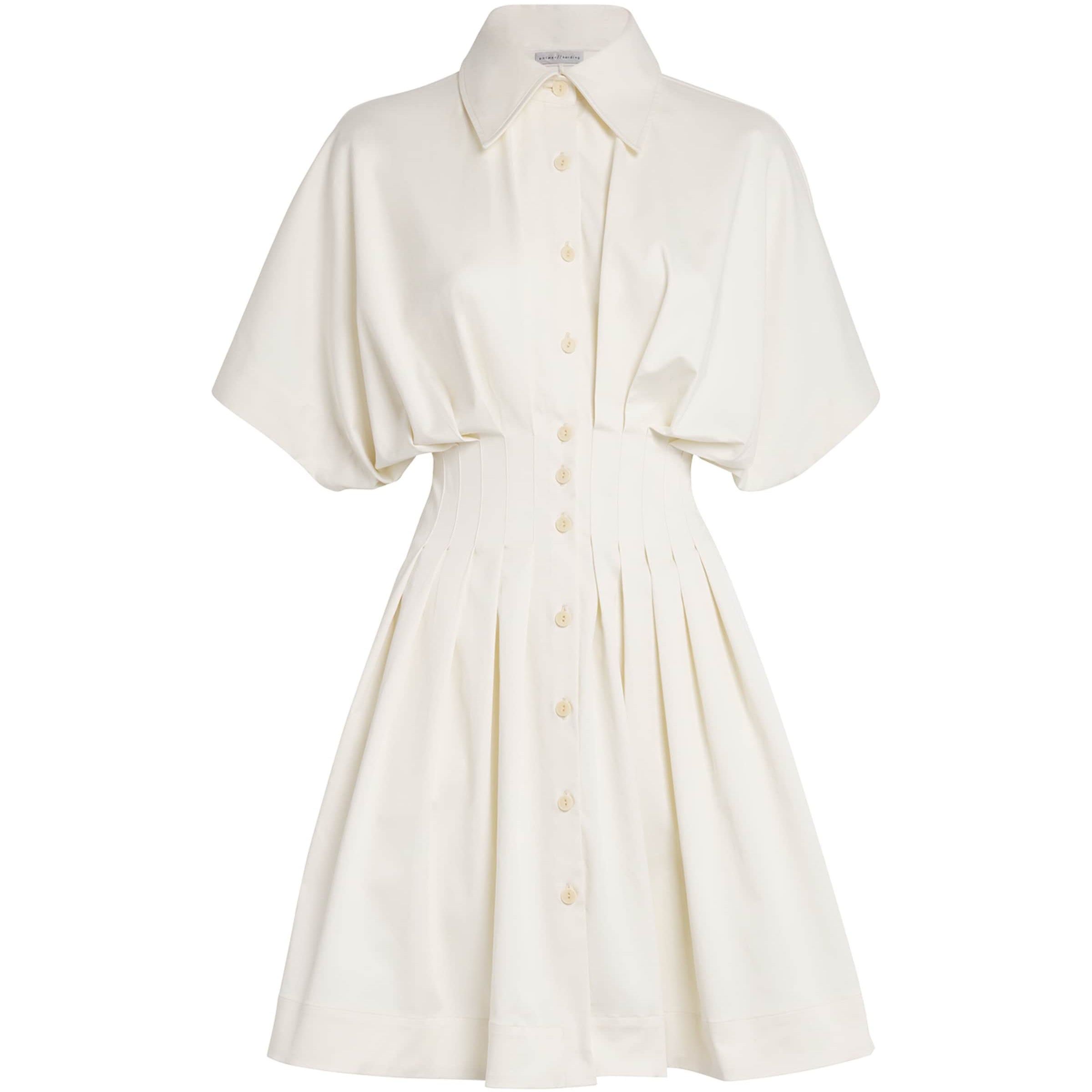Palmer//Harding Ivory Stretch-Cotton Courage Mini Dress
