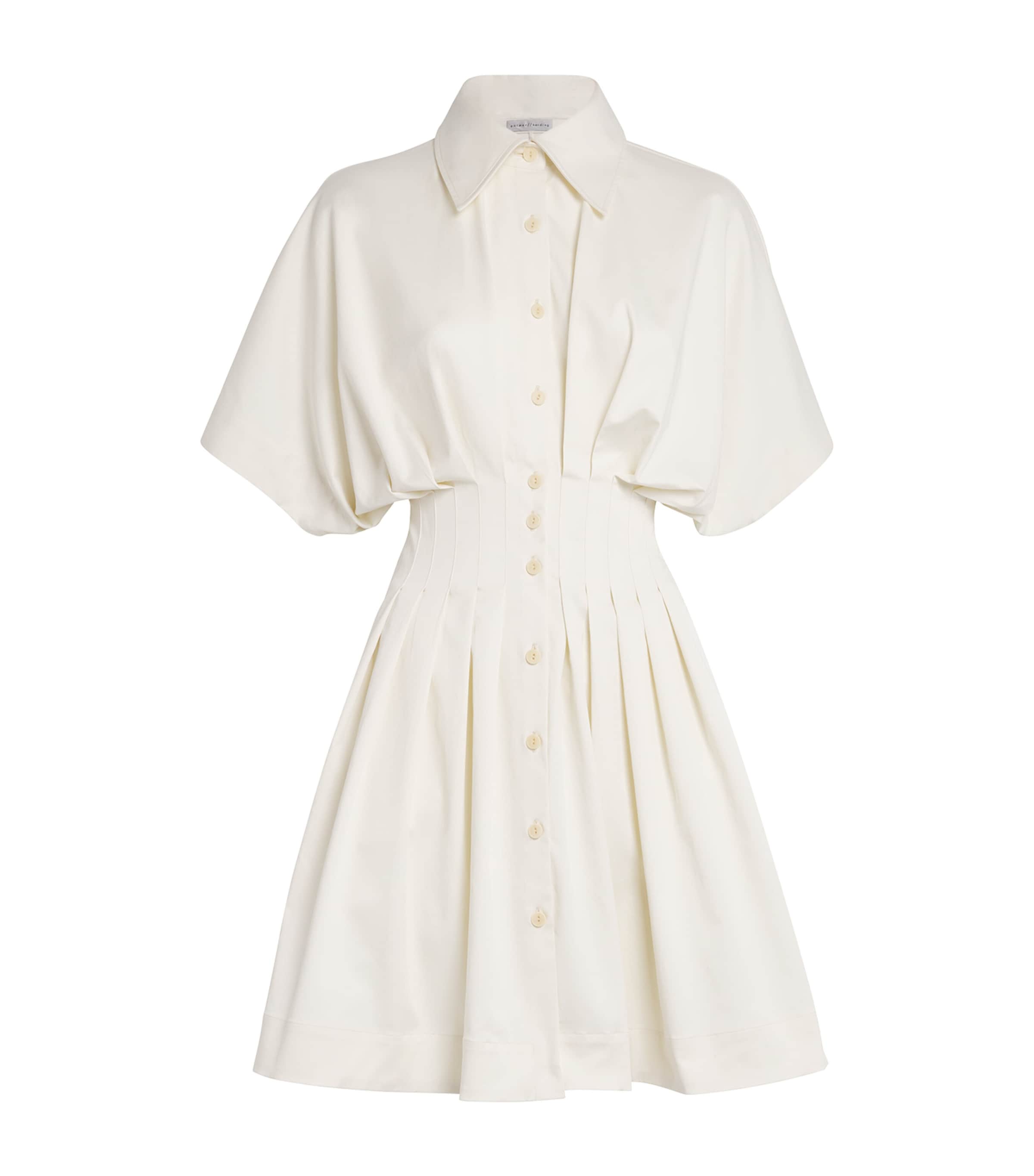 Palmer//Harding Ivory Stretch-Cotton Courage Mini Dress