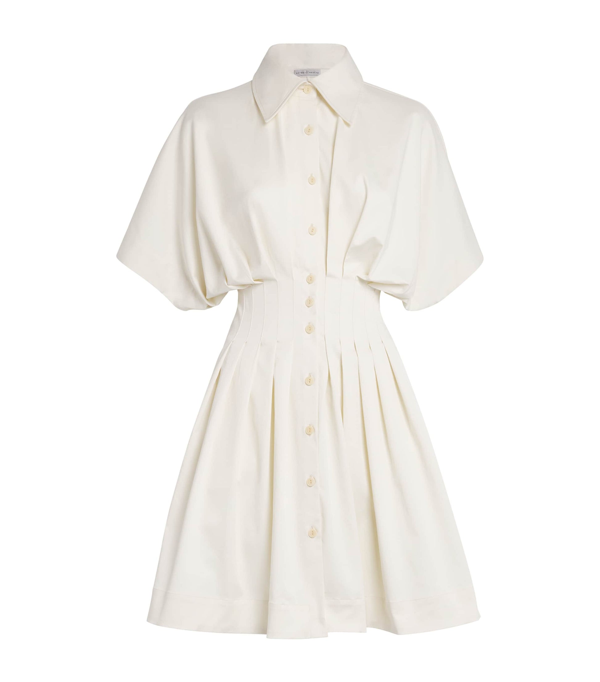 Palmer//Harding Ivory Stretch-Cotton Courage Mini Dress