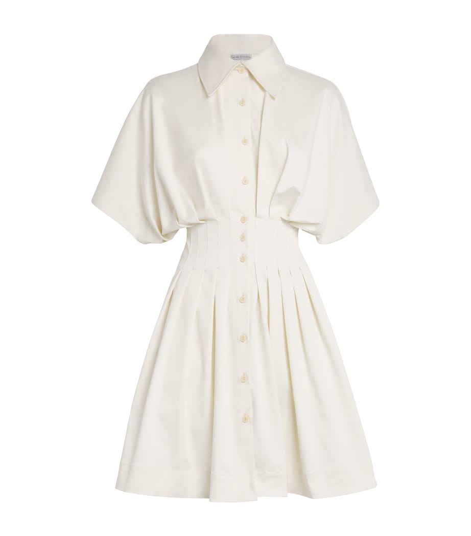 Palmer//Harding Ivory Stretch-Cotton Courage Mini Dress