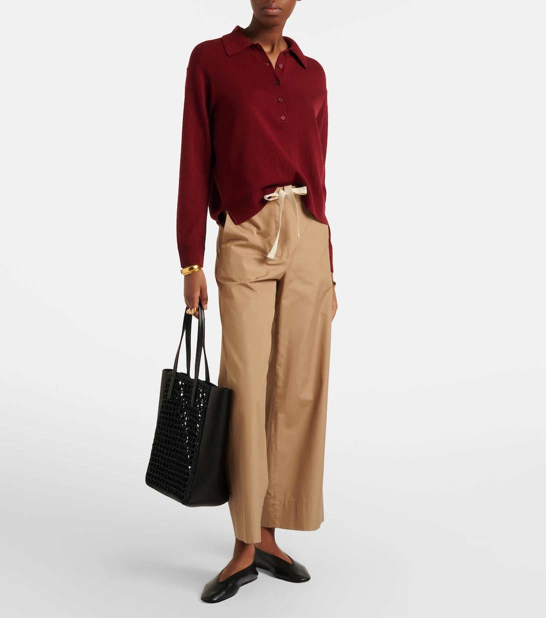 'S Max Mara - Argento cotton culottes