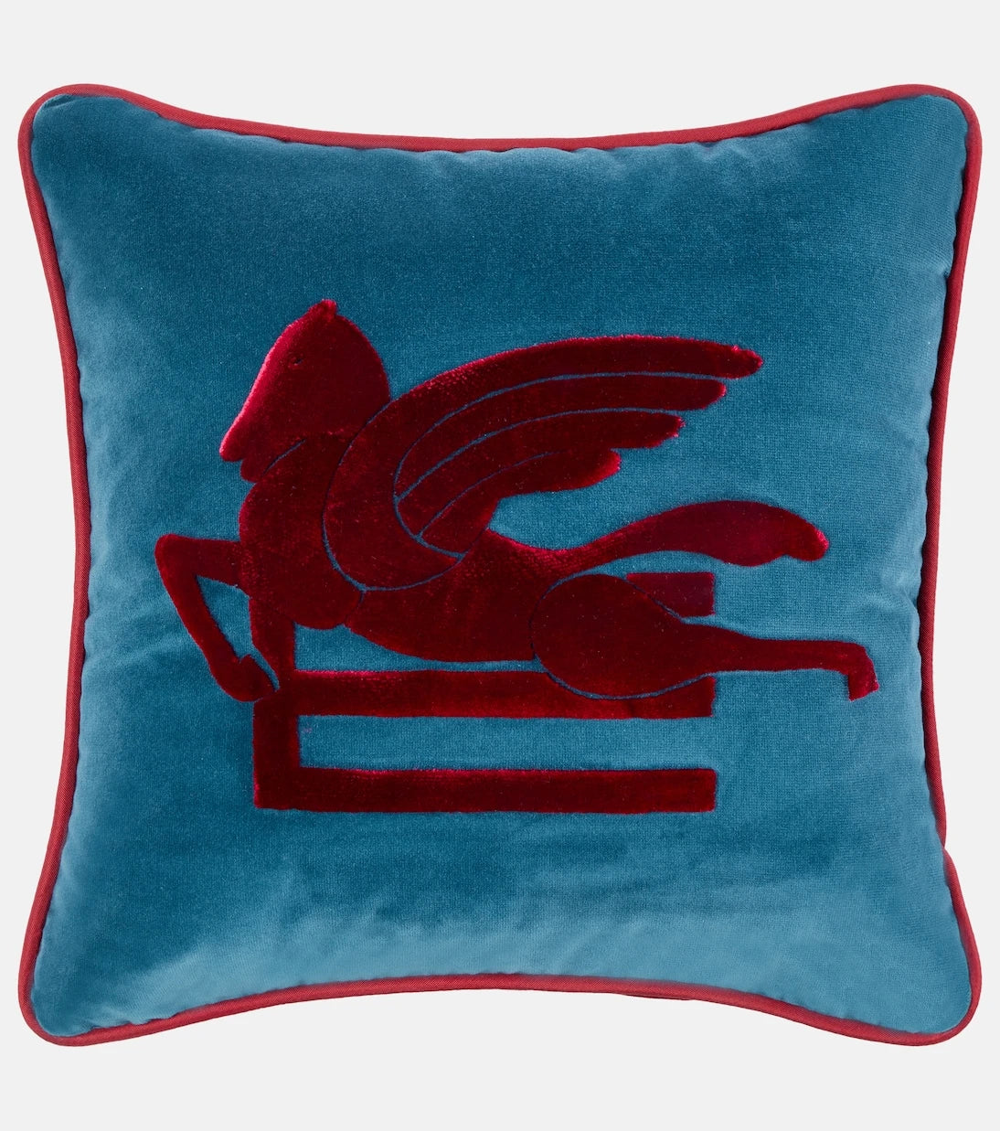 Etro - Embroidered cotton and velvet cushion