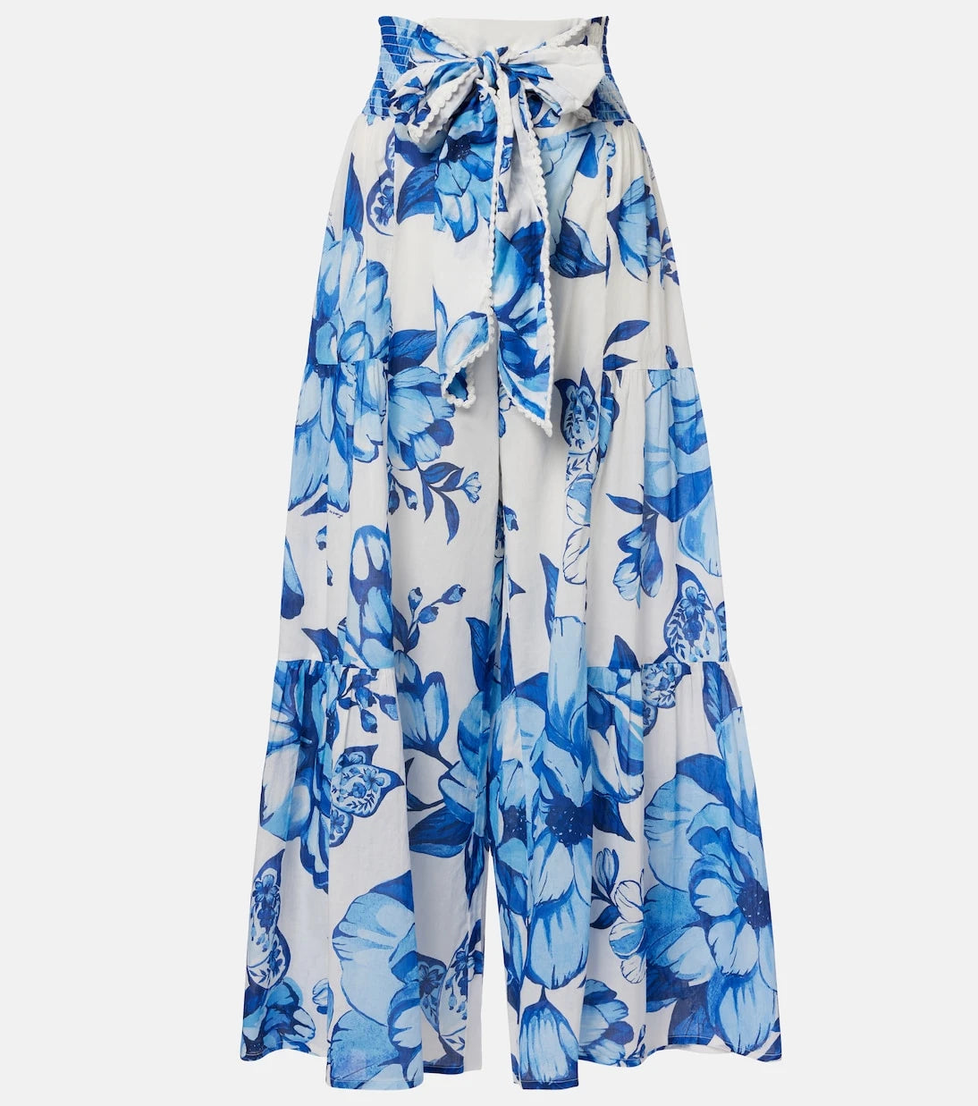 Farm Rio - Floral cotton wide-leg pants