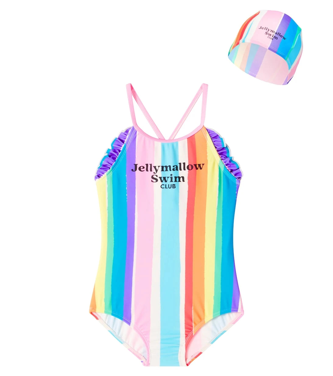 Jellymallow - Rainbow swimsuit and cap set