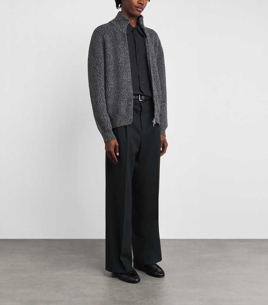 Officine Generale Merino Wool Quarter-Zip Sweater