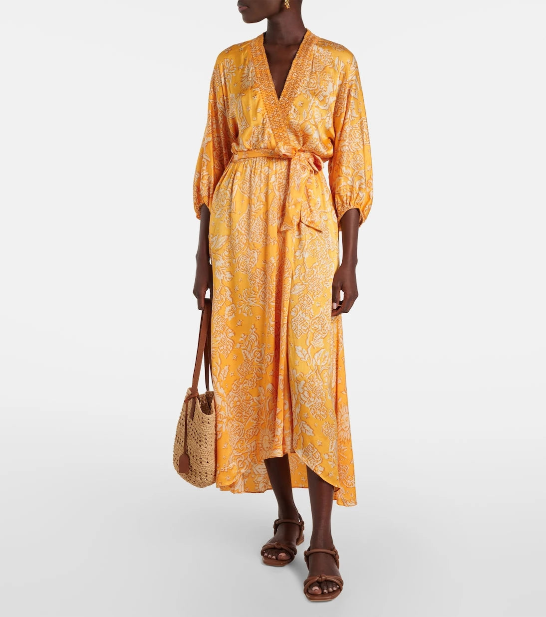 Poupette St Barth - Celie printed asymmetric maxi dress