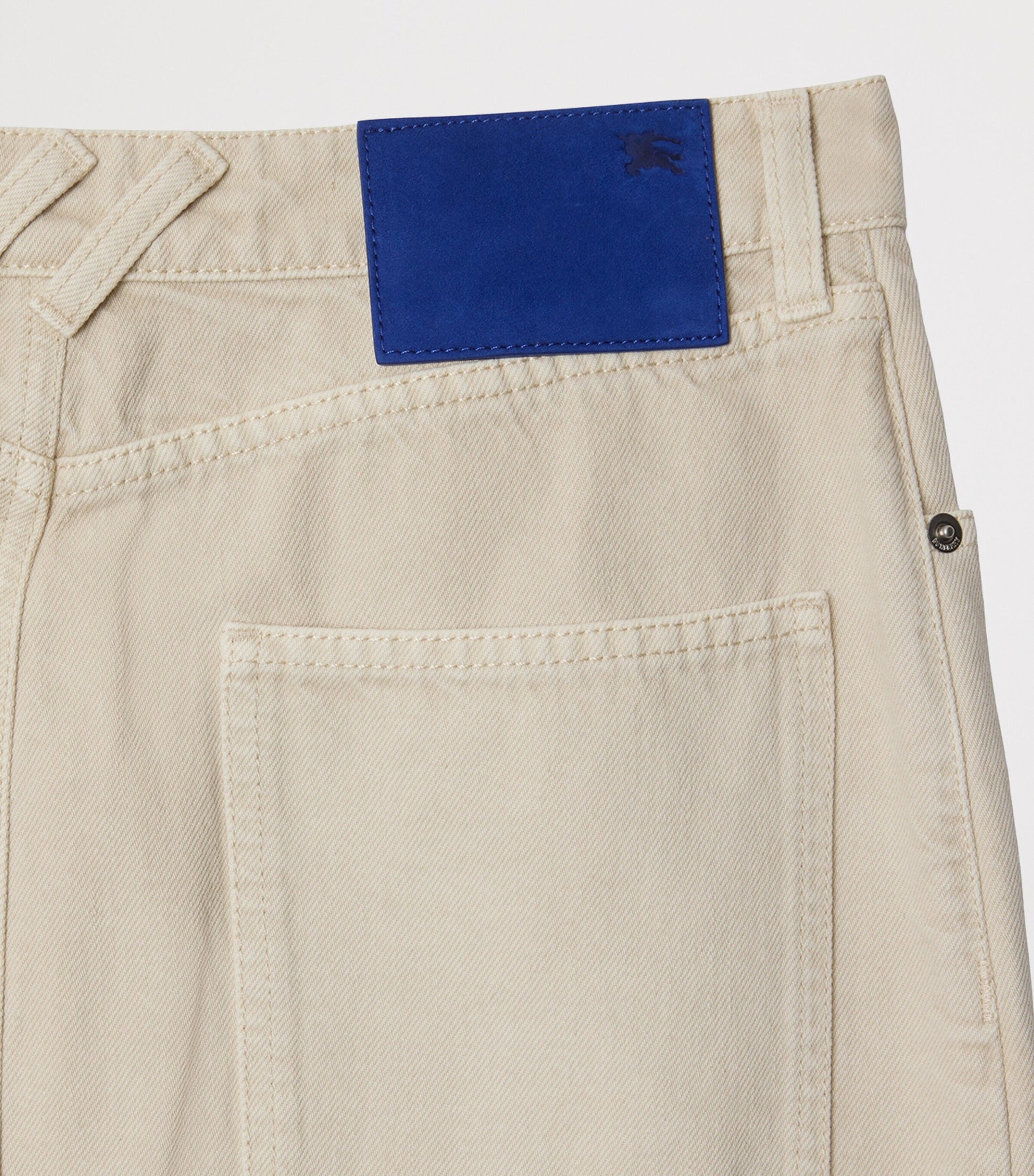 Ivory Mini Denim Skirt