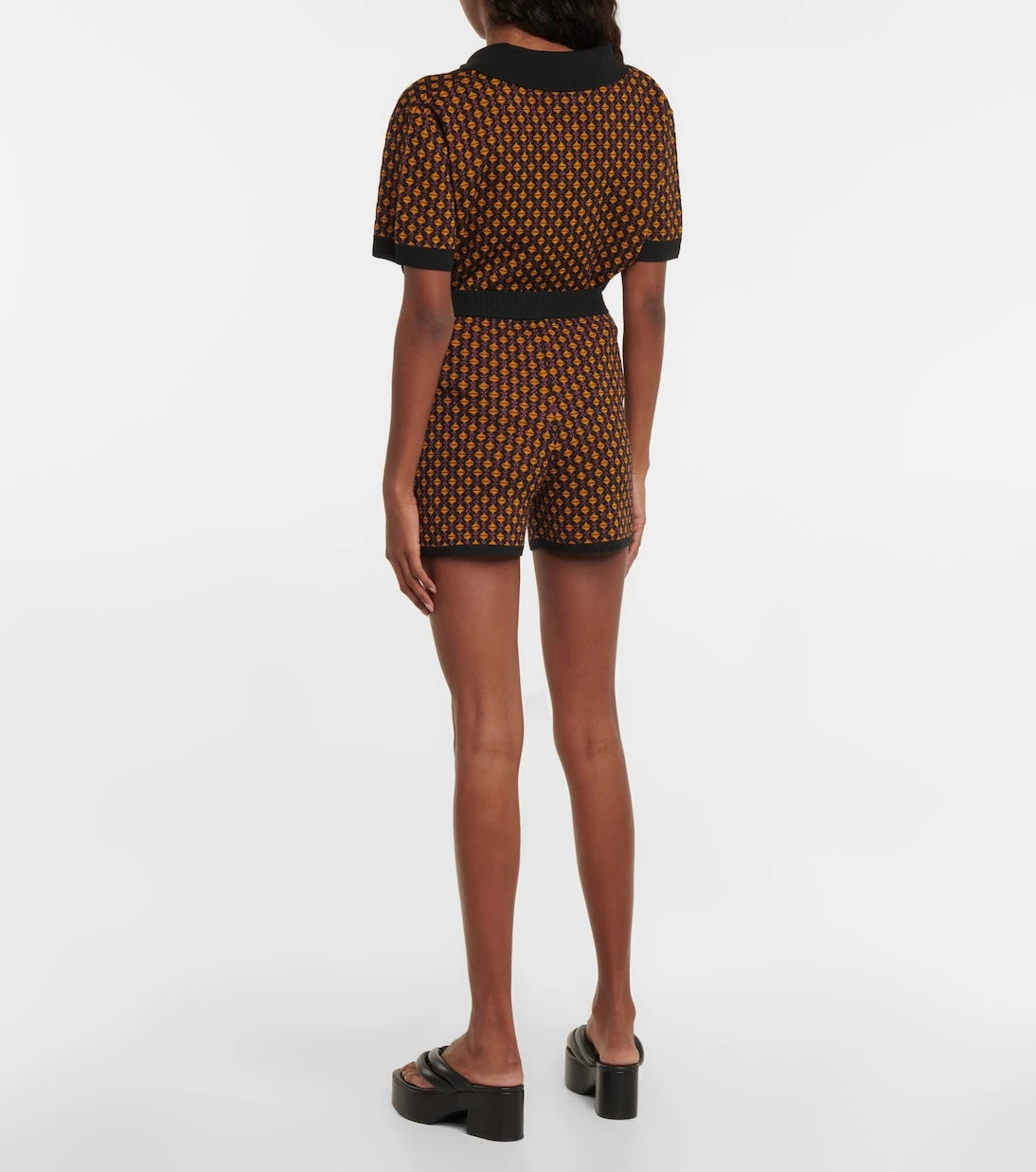 Dries Van Noten - Jacquard wool-blend shorts