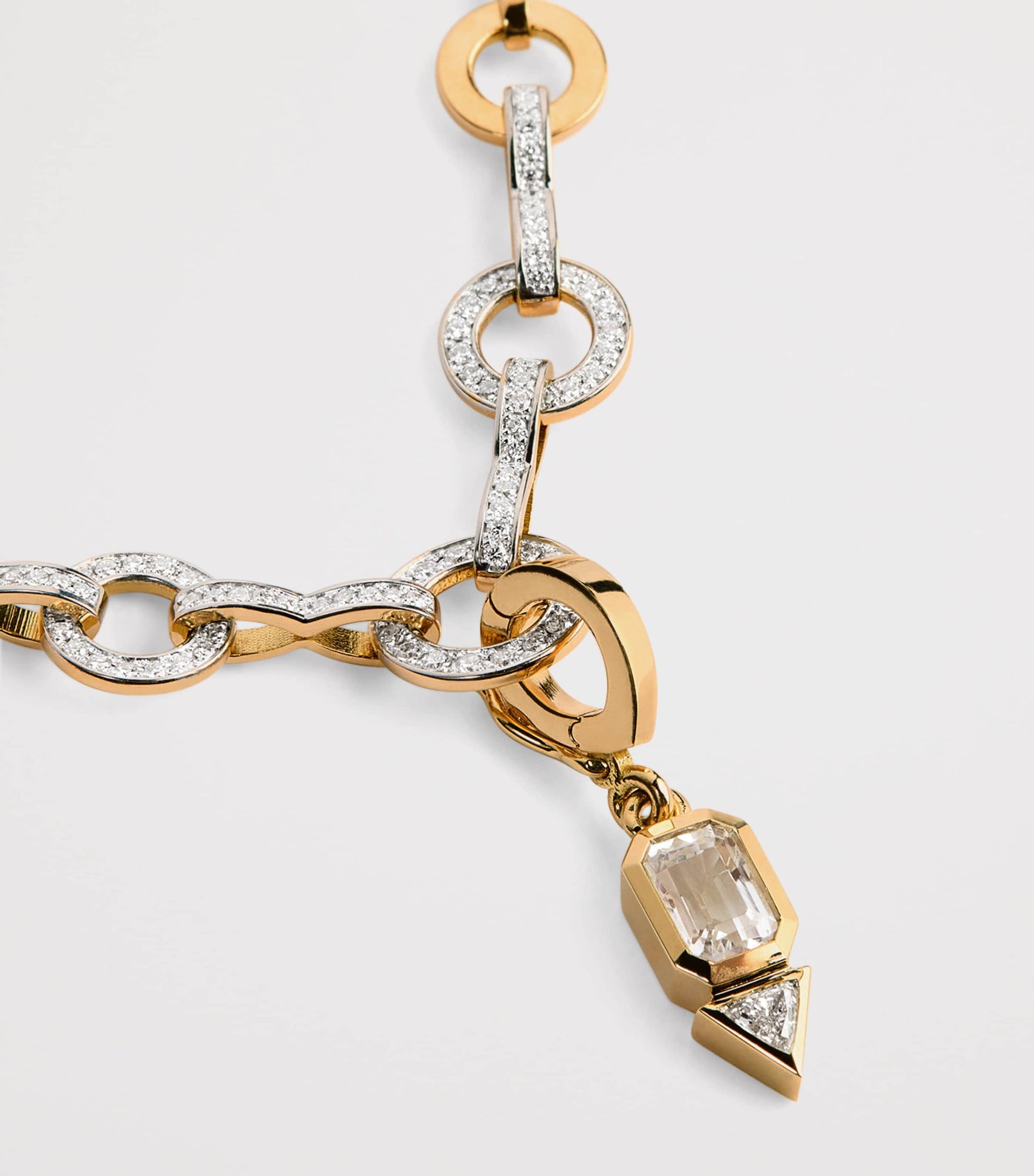 Yellow Gold, Moonstone and Diamond June Charm