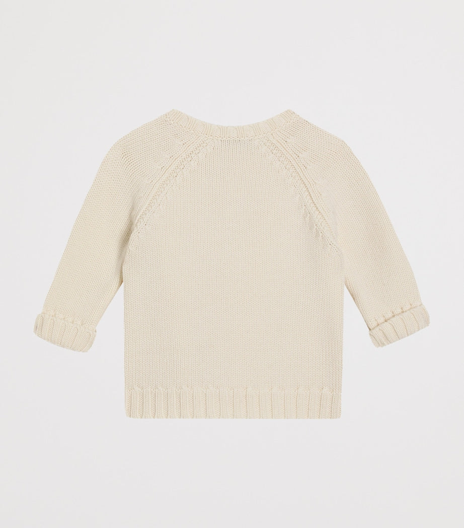 Dolce & Gabbana Kids Virgin Wool Embroidered Logo Cardigan (3-36 Months)