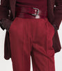 Max Mara Red Camelwool Straight Trousers