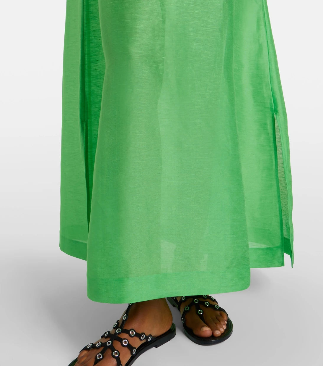 Tory Burch - Pliseli keten ve ipek kaftan