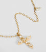 Persée Yellow Gold and Diamond Symbols Cross Necklace