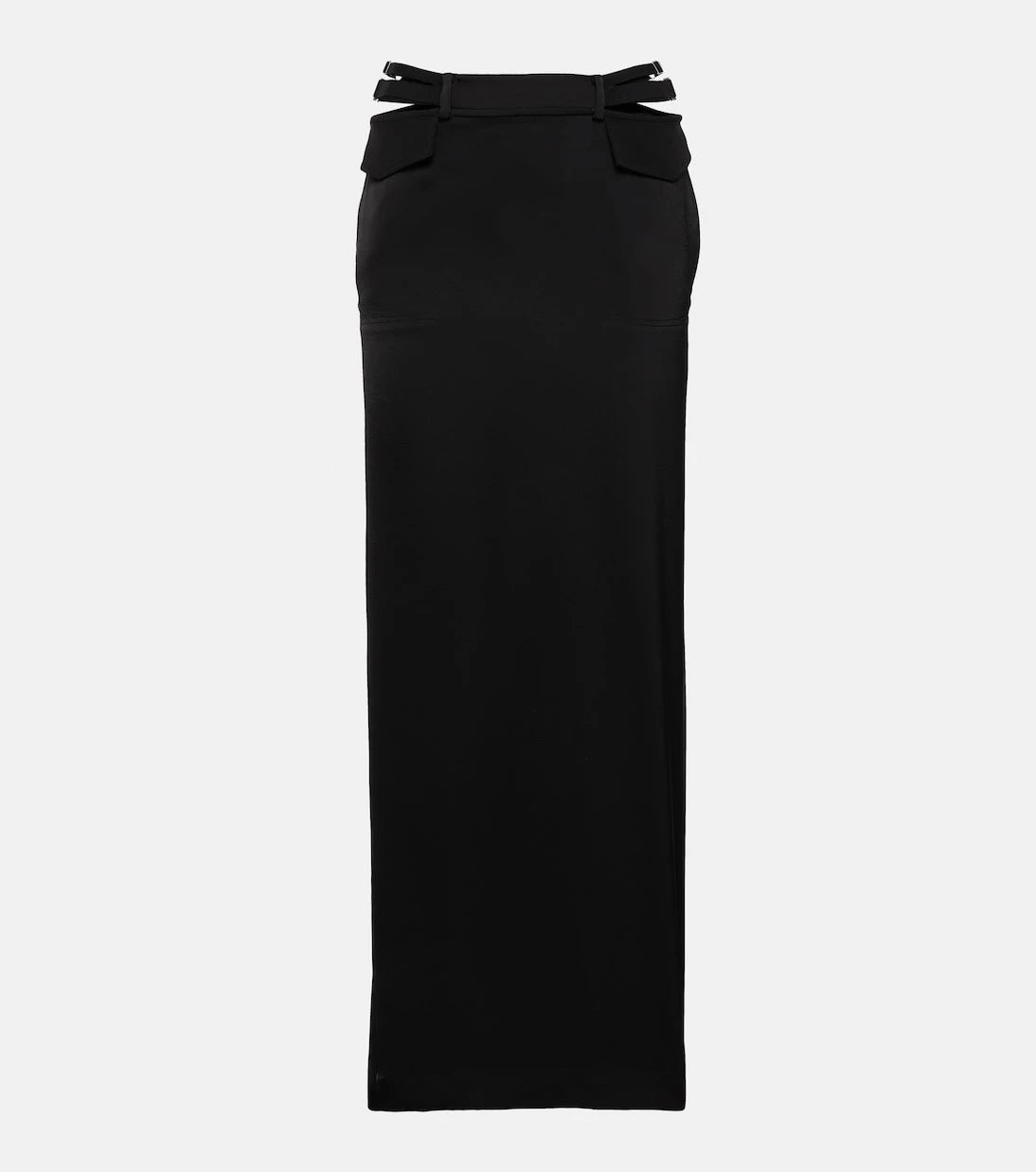 Dion Lee - تنورة ماكسي ساتان بخصر متوسط وجيوب من مجموعة "كولوم"