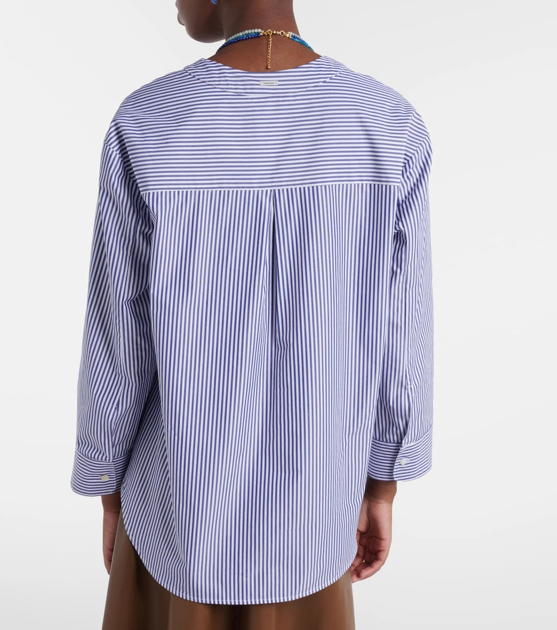 'S Max Mara - قميص شيكا من قطن البوبلين