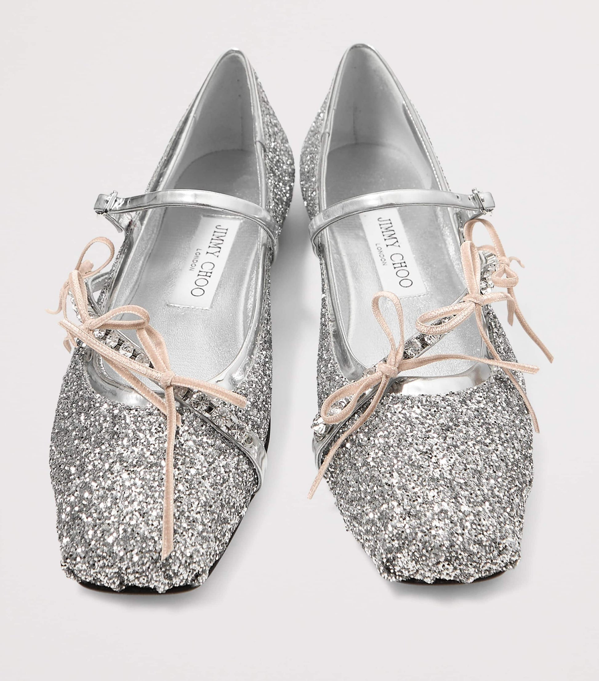 Silver Loli Glitter Ballerina Flats