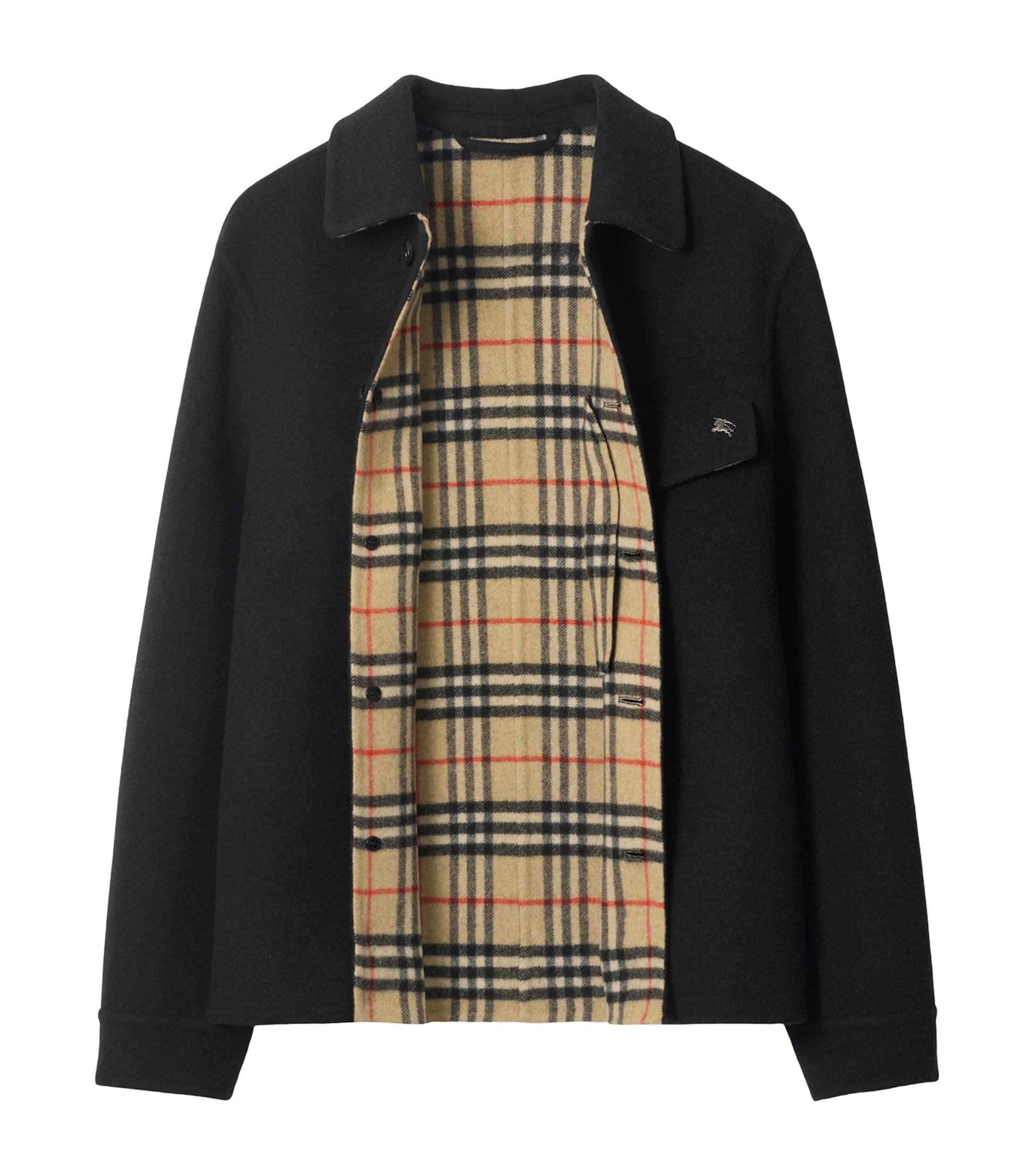 Burberry Black Wool Overshirt