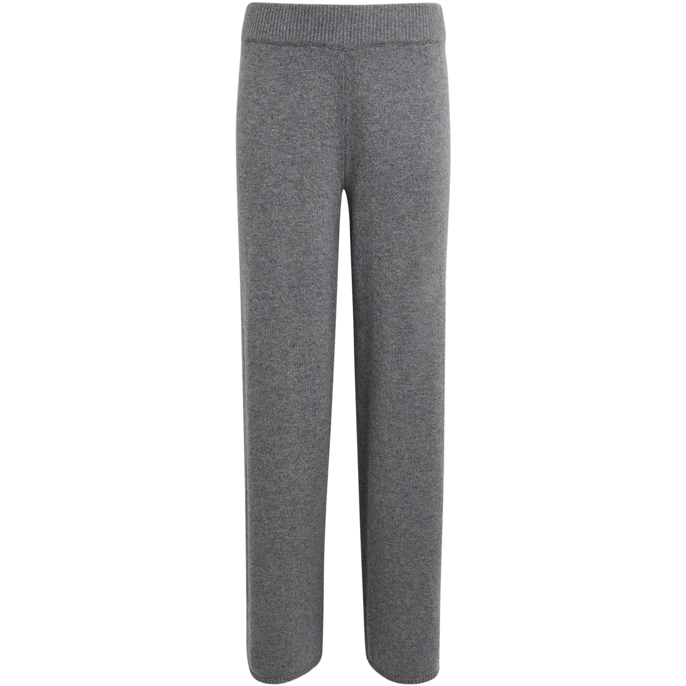 Skims Grey Cashmere Wide-Leg Trousers