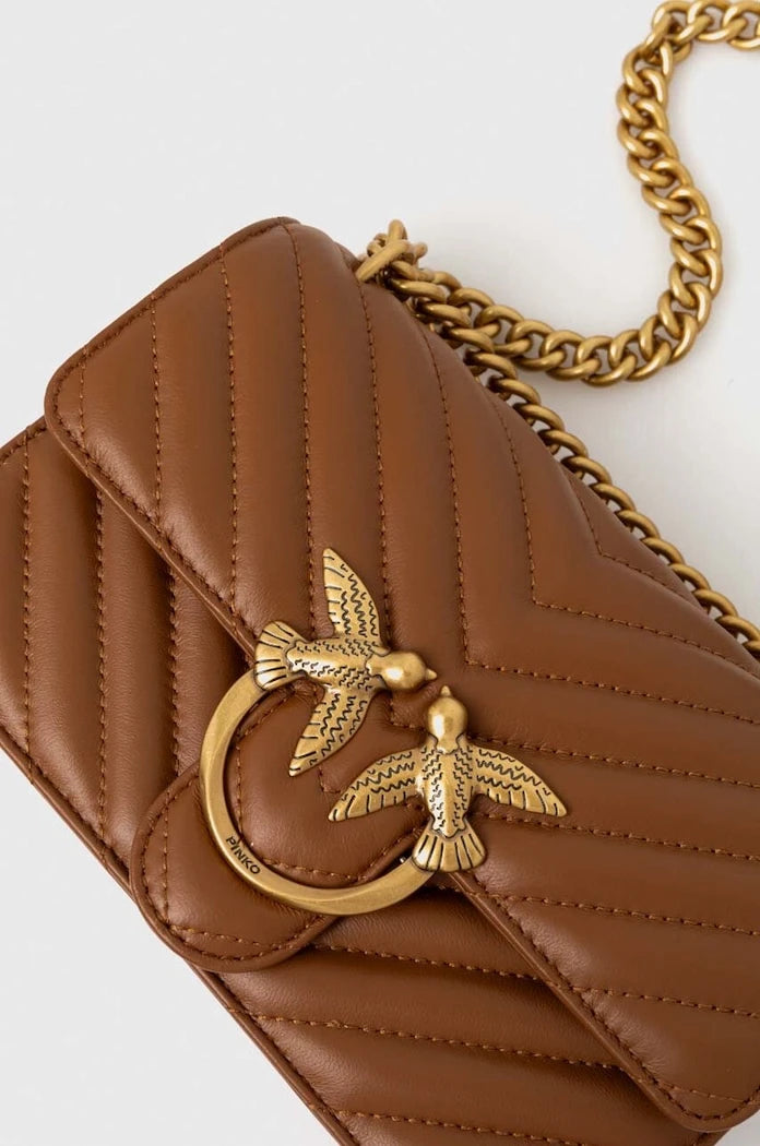 Pinko kadın deri crossbody çanta