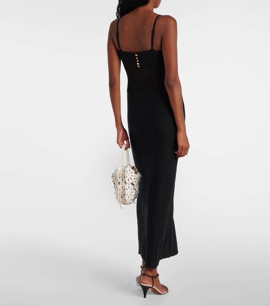 Staud - Tara crochet-trimmed cotton maxi dress