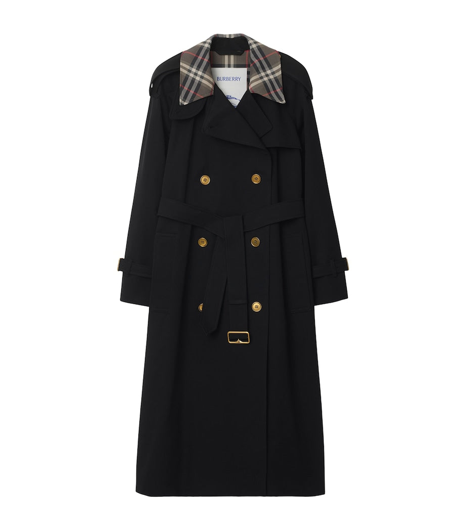 Burberry Black Long Castleford Trench Coat