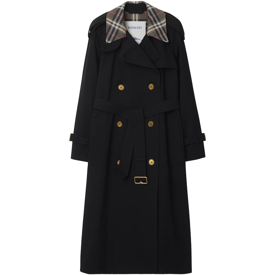 Burberry Black Long Castleford Trench Coat