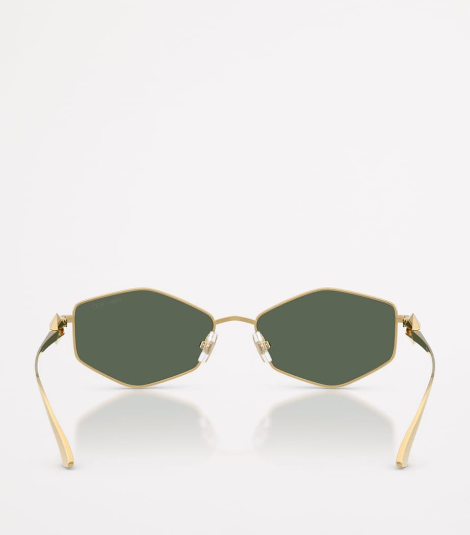 Jimmy Choo Gold Wire Hexagonal Zoey Sunglasses