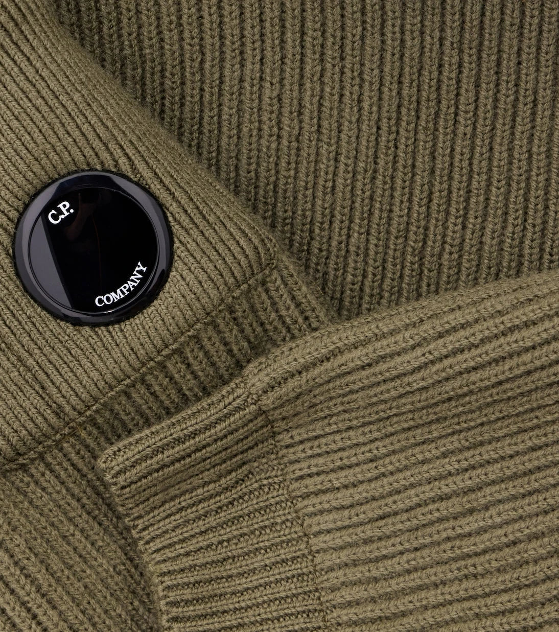 C.P. Company Kids - Lens ribbed-knit down jacket