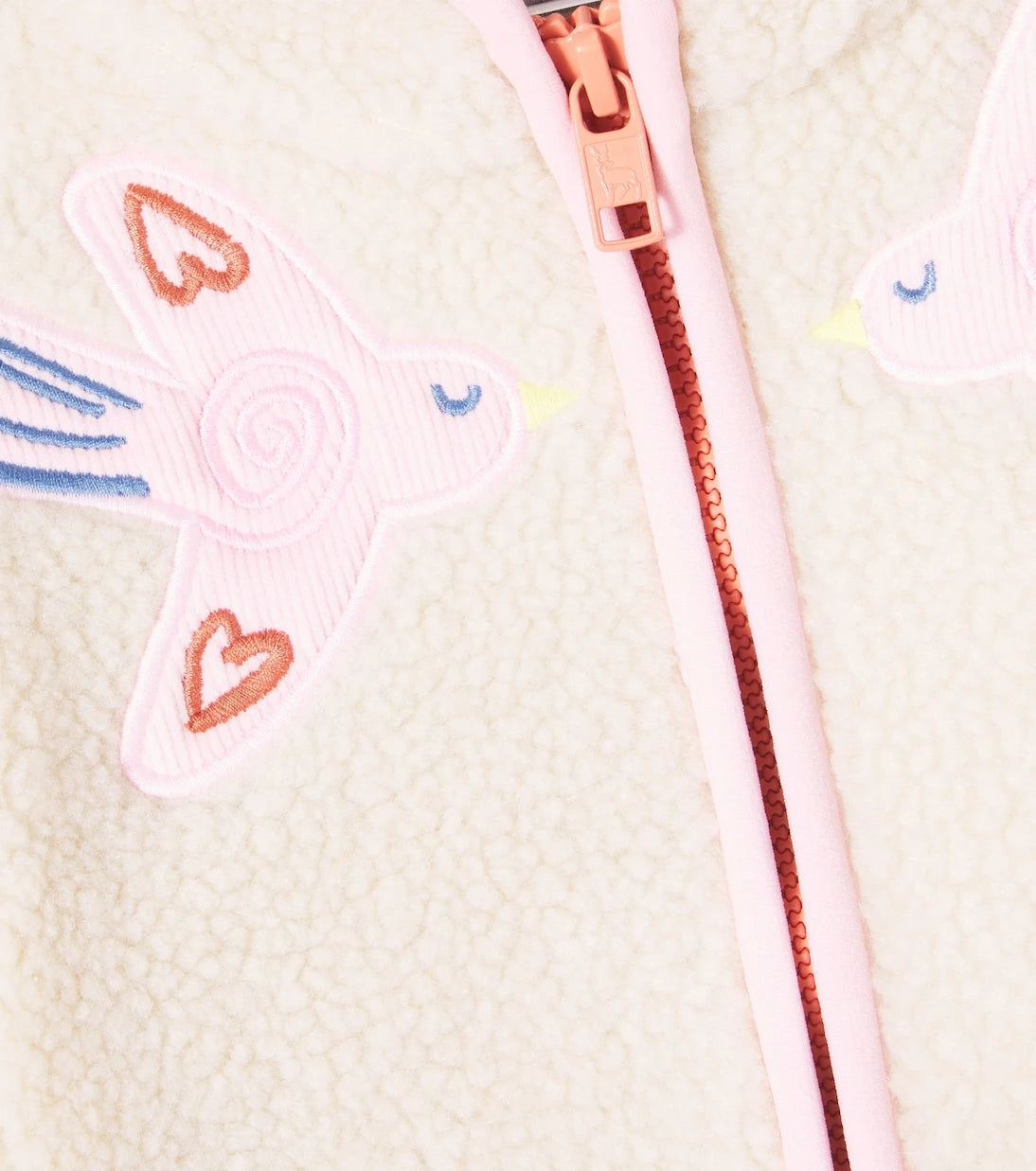 Stella McCartney Kids - جاكيت من صوف تيدي مزين برقع للأطفال