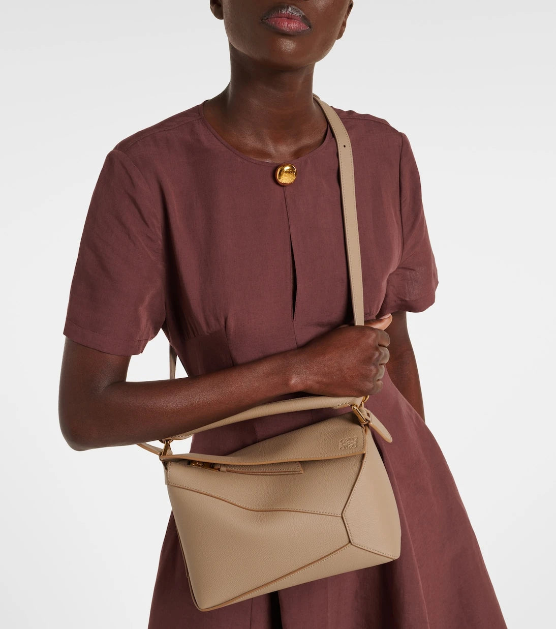 Loewe - Puzzle Edge Küçük deri tote çanta