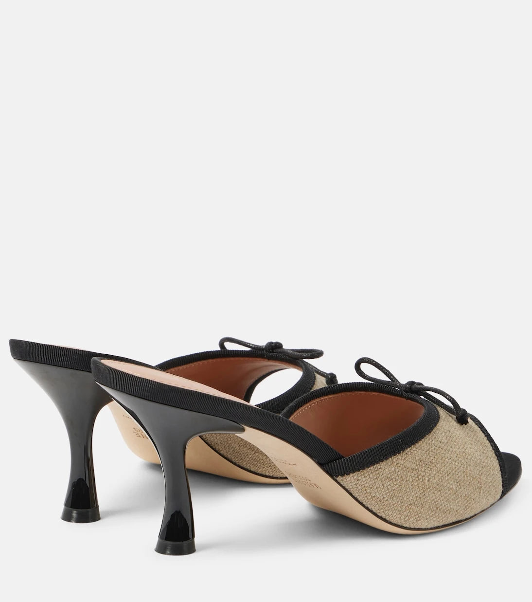 Malone Souliers - x Tabitha Simmons 70 leather-trimmed mules