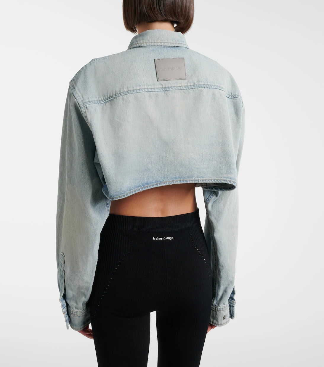 Balenciaga - Cropped denim shirt