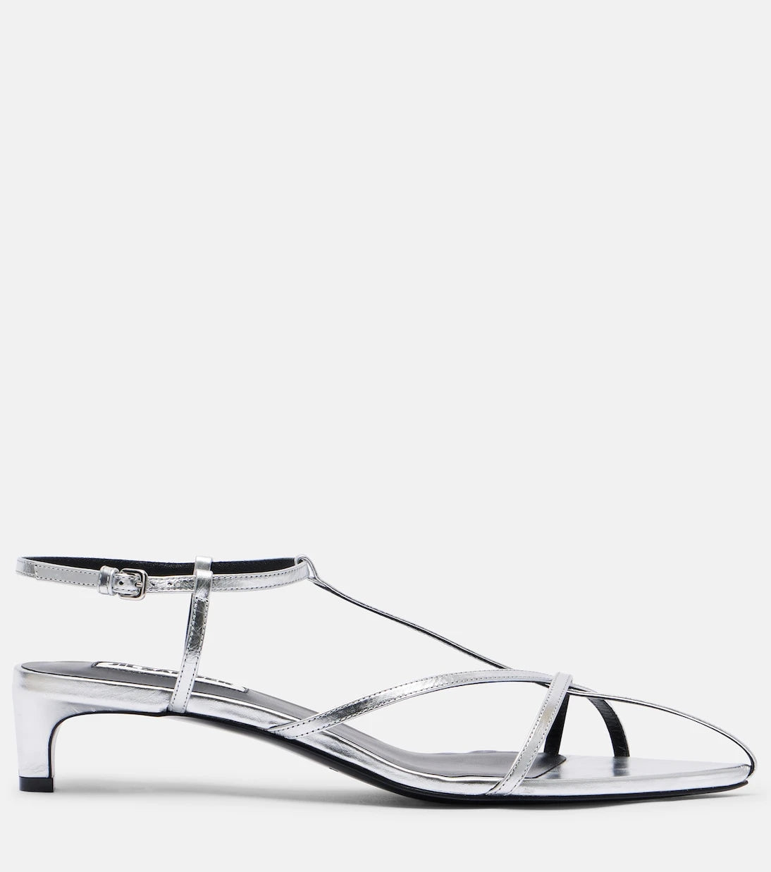 Jil Sander - Metallic leather sandals