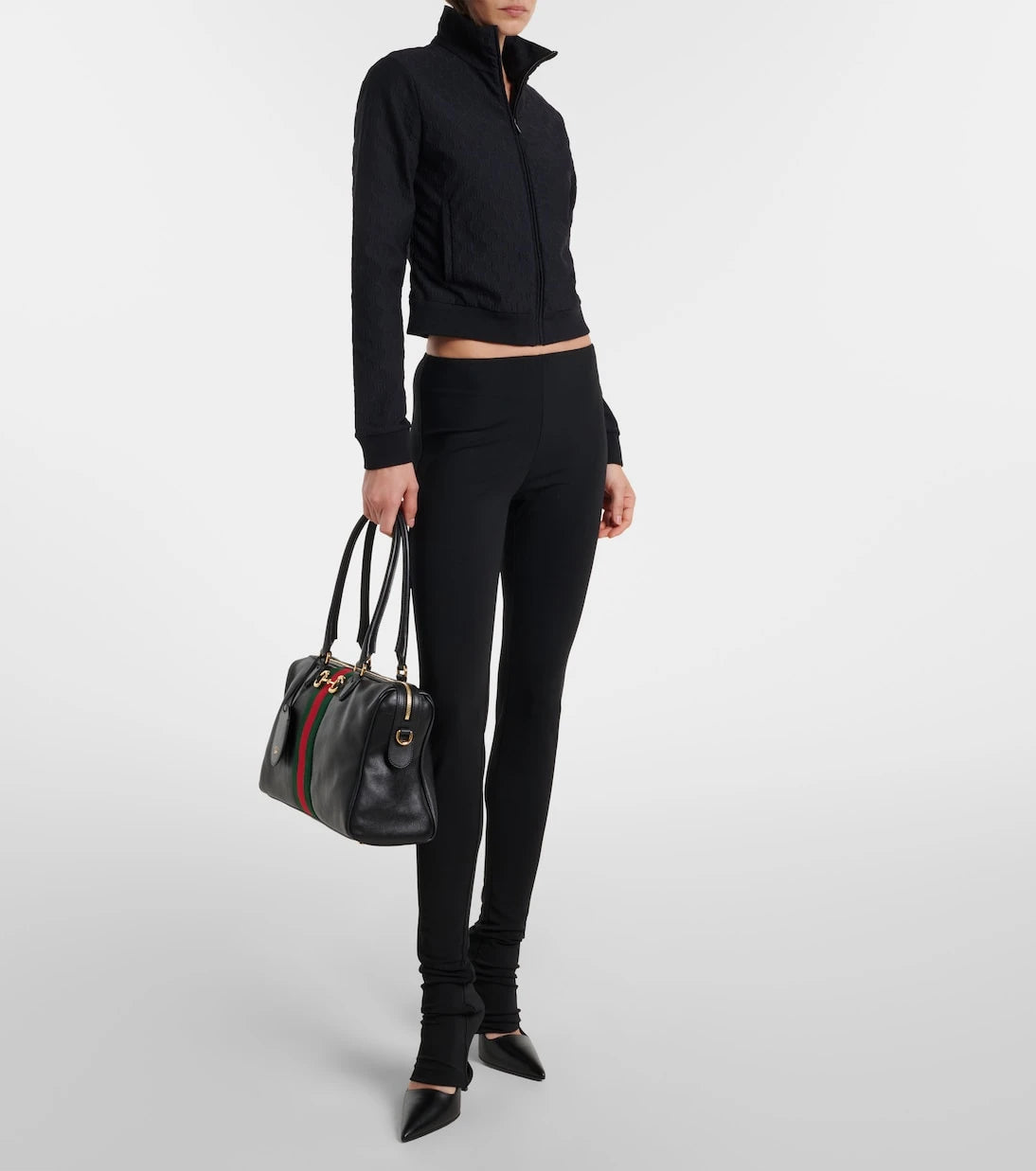Gucci - Borsetto Large leather bowling bag