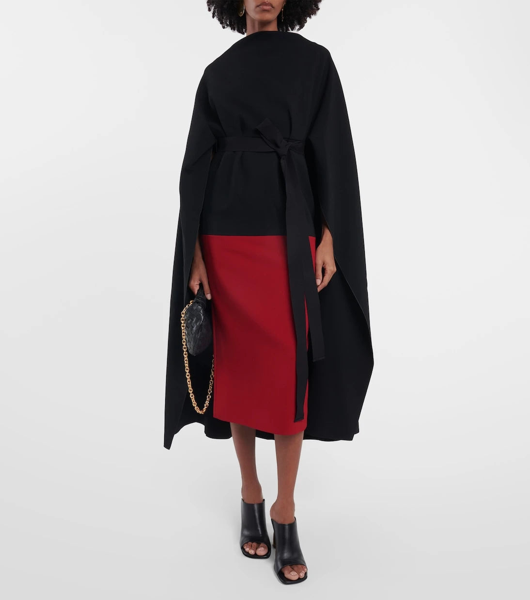 Roksanda - Cape-detail crêpe  midi dress