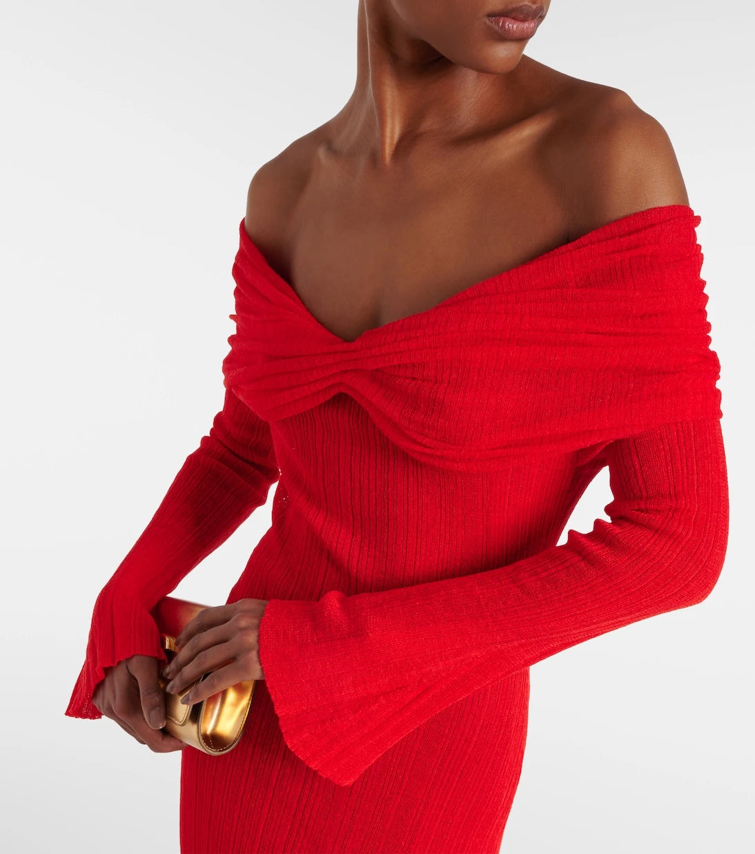 Aya Muse - Off-shoulder linen-blend maxi dress
