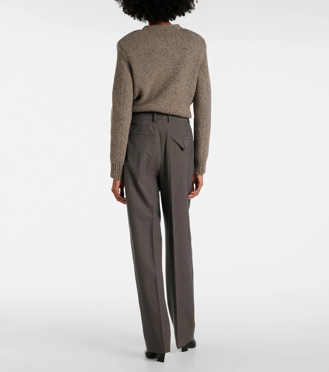 Bottega Veneta - Mid-rise wool tricotine straight pants